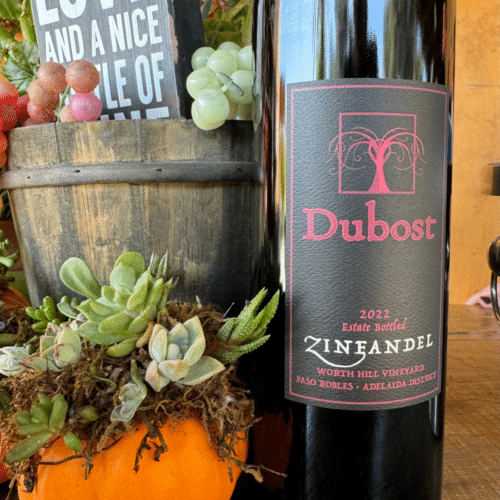Dubost wine bottle with pumpkin